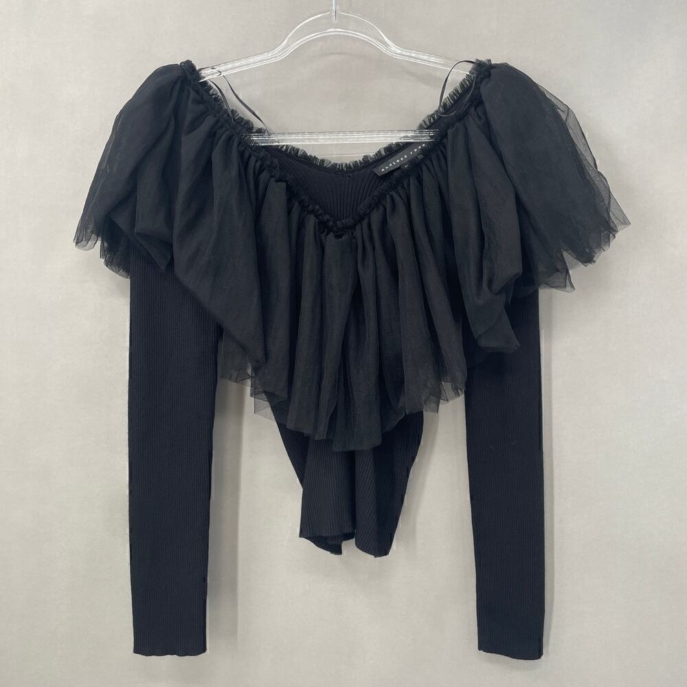 Endless Rose Black Ruffled Blouse - Picture 2 of 5